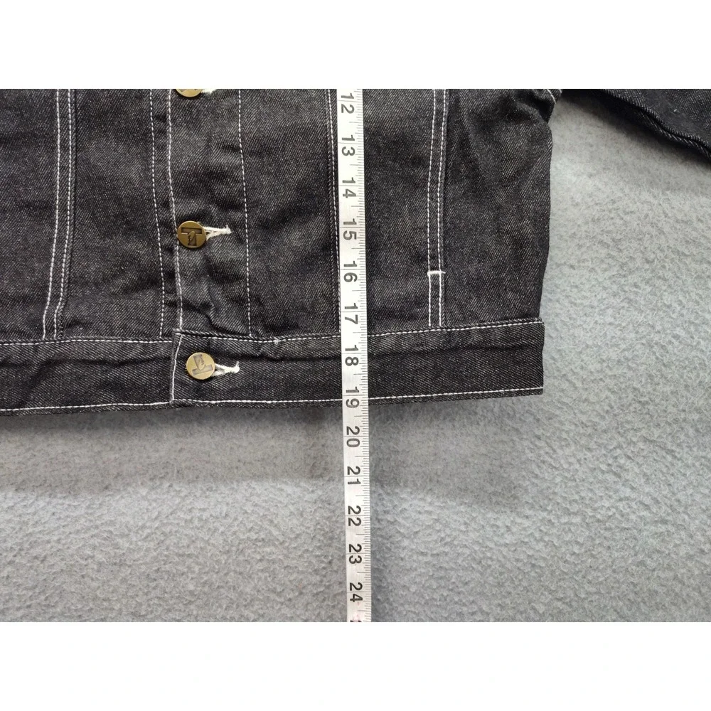 French Toast Boy Jacket XS Black Denim 100% Cotton Long Sleeve‎ Regular Pockets